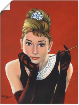 Artland Poster »Audrey Hepburn Porträt« Stars 1 Stk. tlg. als Alubild, Outdoorbild, Leinwandbild, Poster, Wandaufkleber