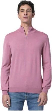 Gran Sasso Rondgebreide trui met ronde hals - Heren - Ronde hals truien - Roze - 4XL - Wol - Truien & Vesten