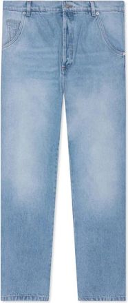 Balmain Mens Straight Cut Cotton Jeans, Waist Size 31