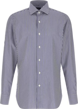 Finamore Blue Napoli Shirt