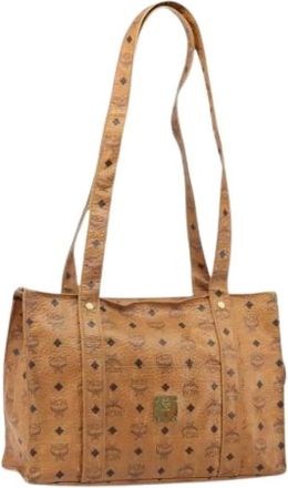 MCM Pre-owned Shoulder Bags, female, Brown, Size: ONE SIZE Pre-owned Tote Bag