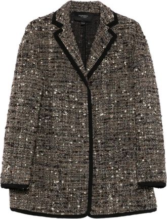 Giambattista Valli Cappotto con bordo in tweed - Grigio