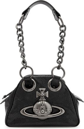 Vivienne Westwood Archive Chain Python-effect Leather Shoulder bag - Black - One Size