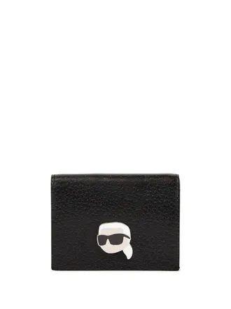 Karl Lagerfeld Ikon bi-fold wallet - women - Recycled Polyurethane/Polyurethane - One Size - Black