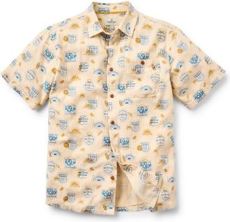 Passenger Chill Textured Organic Cotton S/S Shirt Hemd f&uuml;r Herren | beige