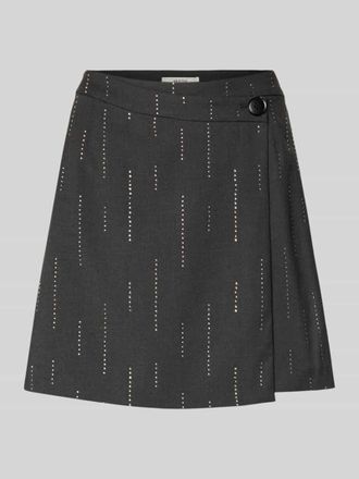 Gestuz Minirock mit Viskose-Anteil Modell Zadira in Dunkelgrau Melange, Größe 34