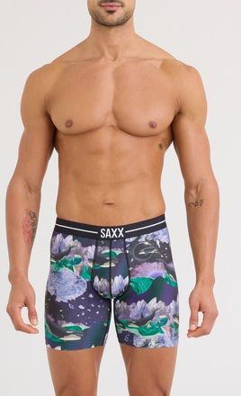 Saxx Volt Breathable Sim Fit Mesh Boxer Briefs in Midnight Sun- Black at Nordstrom, Size Xx-Large