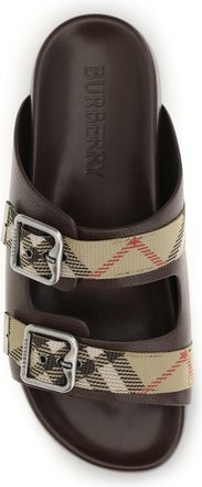 Burberry Mens Sandal Mid Brown Goatskin