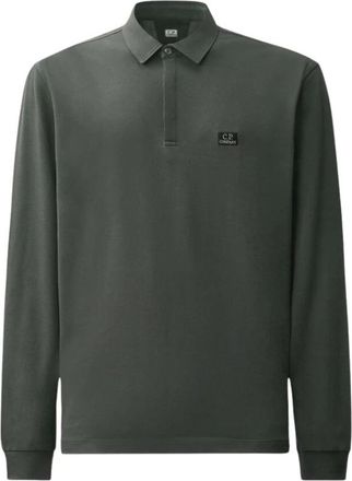 C.P. Company Stretch Piquet Polo - Heren - Polos - Grijs - M - Katoen - Tops
