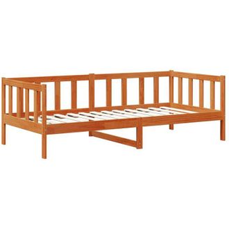 vidaXL Daybed with Headboard 3 pcs Wax Brown Solid Pine Wood vidaXL
