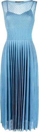 Antonino Valenti pleated skirt dress - women - Metallized Polyester/Silk/Viscose - 44 - Blue