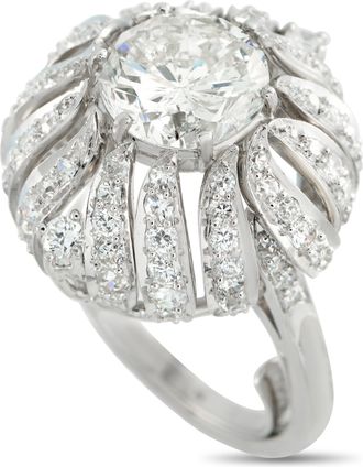 Luxury Bazaar Platinum 3.47ct Diamond Ring MF27-022326
