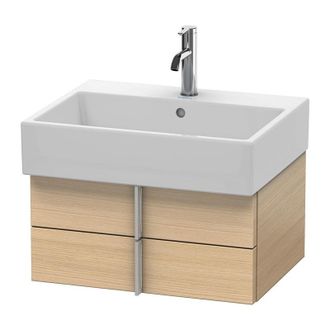 Duravit Duravit Vero Air Mueble De Pared 58,4 X 43,1 Cm, 2 Cajones, Para Vero Air 235060, Color (frente/cuerpo): Roble Mediterr&aacute;neo Chapa De Madera Aut&eacute;ntica 