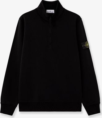 Stone Island Felpa in cotone con patch logo laterale - STONE ISLAND - gender_Man