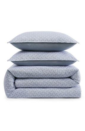 Tommy Hilfiger Trellis Flag Comforter & Shams Set in Yale Blue at Nordstrom, Size Full/queen