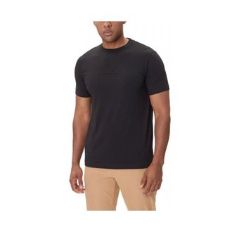 Karl Lagerfeld Tops, Heren, Zwart, L, Katoen, T-shirt met ronde hals en logo