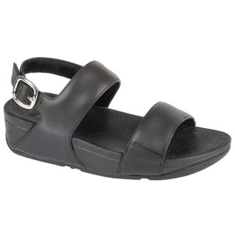 FitFlop Lulu Back Strap Leather Womens Slingbacks Sandals - All Black - Size:UK 6.5