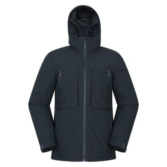 Mountain Warehouse Heren Langdon Waterdichte Gewatteerde Parka (Marineblauw)
