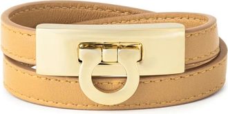 Ferragamo Hug Gancini Armband - Dames - Armbanden - Beige - ONE Size - Leer - Accessoires