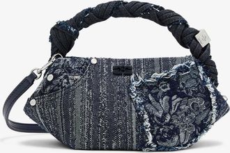 Ganni Navy Mini Bou Bag in Denim