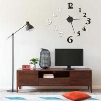 OEM Reloj De Pared 3d, Dise&ntilde;o Moderno, Blanco Y Negro, 100 Cm Xxl - Crezuo
