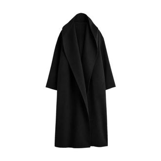 Toteme Cappotto con cappuccio e cintura - - Coats - Donna - Nero - S