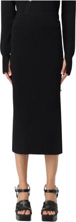 Versace Jeans Couture Knit Midi Rok - Dames - Midirokken - Zwart - 2XS - Rokken