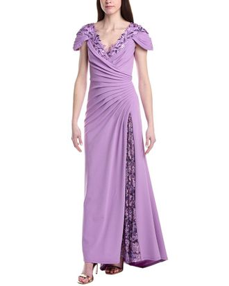 Tadashi Shoji Embellished Short Sleeve Maxi Dress