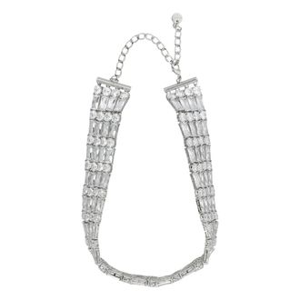 Self Portrait Necklaces, female, Gray, Size: ONE SIZE Crystal Choker