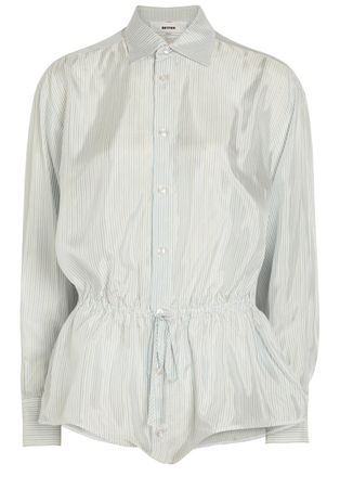 BETTTER Lining Shirt Striped Satin Bodysuit - Multicoloured - M (UK12 / M)