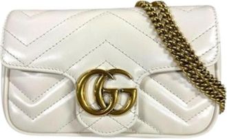 Gucci Pre-owned Cross Body Bags, female, White, Size: ONE SIZE Pre-owned Vintage Cross Body Bag