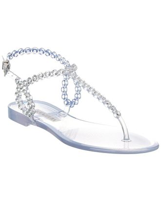 Aquazzura Almost Bare Crystal Jelly Sandal