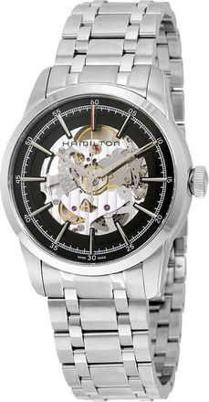 Hamilton Railroad Automatic Black Skeleton Dail Mens Watch H40655131