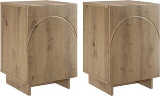 vidaXL Mesa De Noche 2 Pcs Roble Artisan 33,5 X 34,5 X 50 Cm Vidaxl