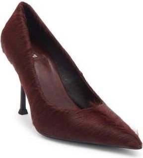 Jeffrey Campbell Genuine Calf Hair Pointed Toe Pump in Wine Longhair at Nordstrom Rack, Size 6.5