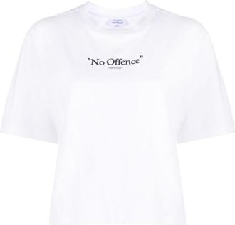 Off-white White Graphic Crew Neck T-Shirt