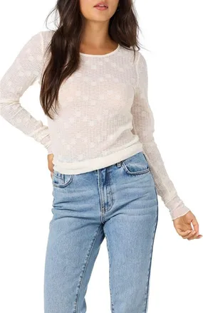 O'Neill Marliz Lace Long Sleeve Top in Tofu at Nordstrom, Size Xx-Large