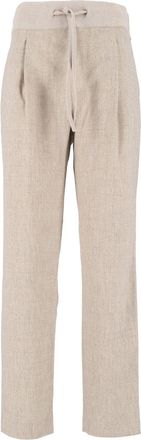 Fabiana Filippi Greige Flannel Knit Waistband Jogging Trousers