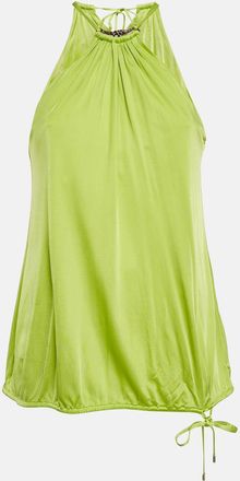 Roberto Cavalli Fluorescent Green Jersey Shoulder Strap Top