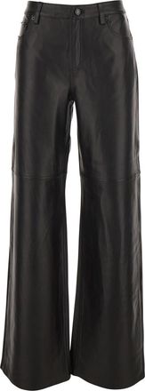 Michael Kors Pants With Belt Loops In Leather