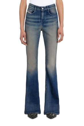 Diesel Bootcut Jeans High Waist 1973 D-Partt, Dark blue, Zip fly