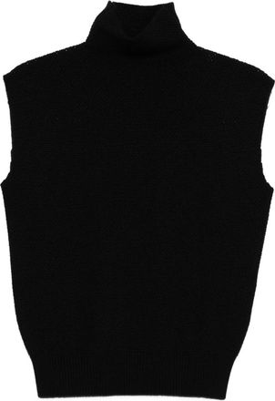 Barena Top smanicato a collo alto - Nero