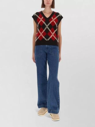Guest In Residence argyle wool cashmere knitted vest