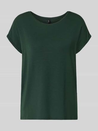 Vero Moda Regular Fit T-Shirt aus Lyocell-Mix Modell AVA in Dunkelgruen, Gr&ouml;&szlig;e XL