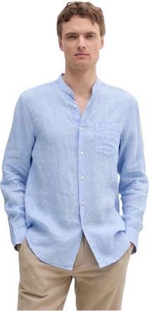 Benetton Linnen Shirt - Heren - Casual Overhemden - Blauw - M - Linnen - Overhemden