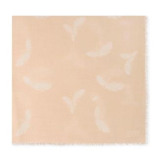 Elisabetta Franchi Sjaal van wol en kasjmier - Dames - Wintersjaals - Beige - ONE Size - Wol - Accessoires