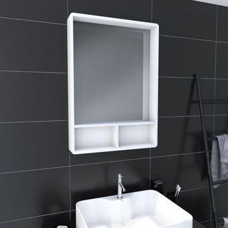 Aurlane Espejo De Ba&ntilde;o 50x70 Cm Con Estantes - Nordik Hylla