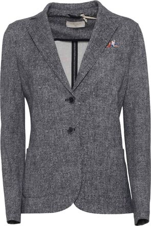 Circolo 1901 two-button cotton jacket - women - Cotton/Elastane - 42 - Blue