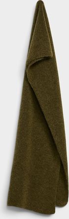 Simons Womens Solid alpaca-wool scarf Exclusive collection from Italy