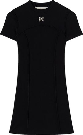 Palm Angels open back T-shirt minidress - women - Cotton/Spandex/Elastane - M - Black
